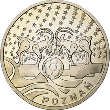 Polonia, medaglia, Euro de Football, 2012, Rame placcato argento, Poznan, SPL+