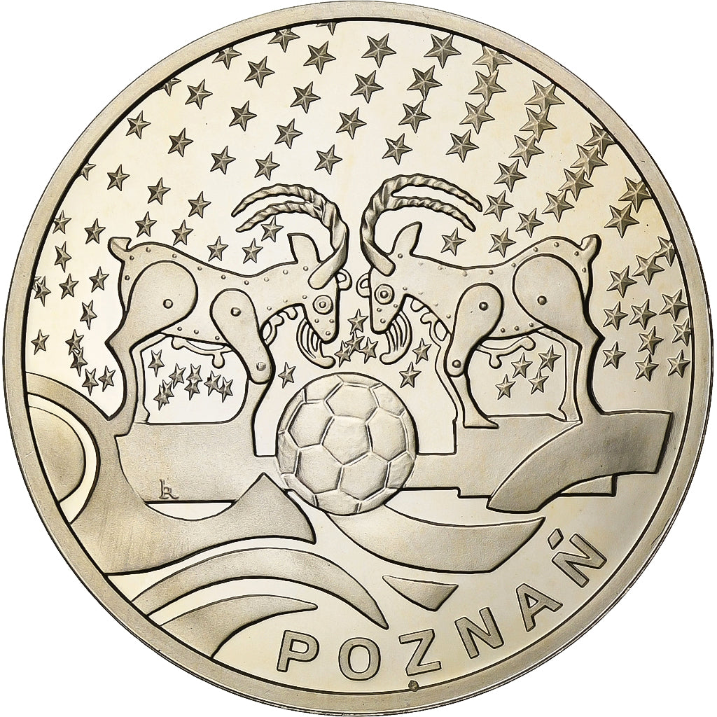 Poland, Medal, Euro de Football, 2012, Silver Plated Copper, Poznan, MS(64)