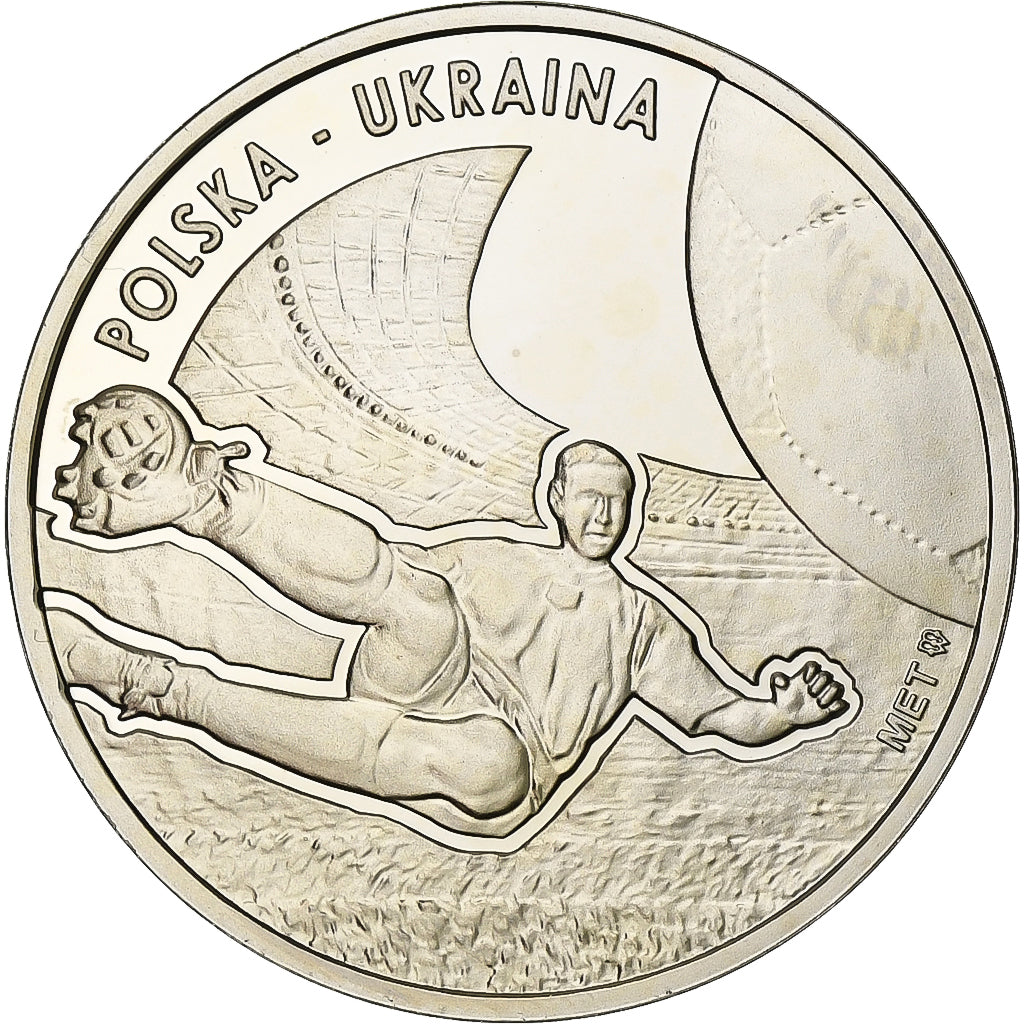 Pologne, Médaille, Euro de Football, Pologne-Ukraine, 2012, Du cupronickel, FDC