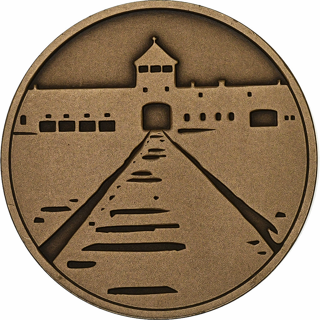 Polónia, Token, Auschwitz, Maksymilian Kolbe, Bronze, MS(65-70)