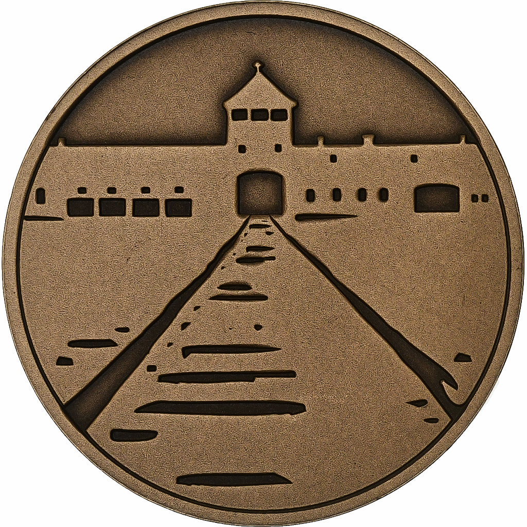 Poland, Token, Auschwitz, Maksymilian Kolbe, Bronze, MS(65-70)
