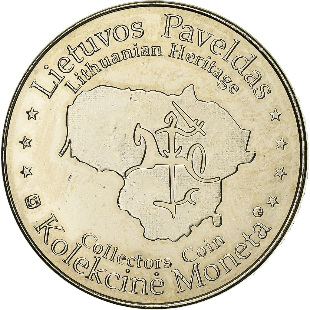 Lituania, zeton, Kolekcine Moneta, Cupronickel, Ausros Vartai, EBC