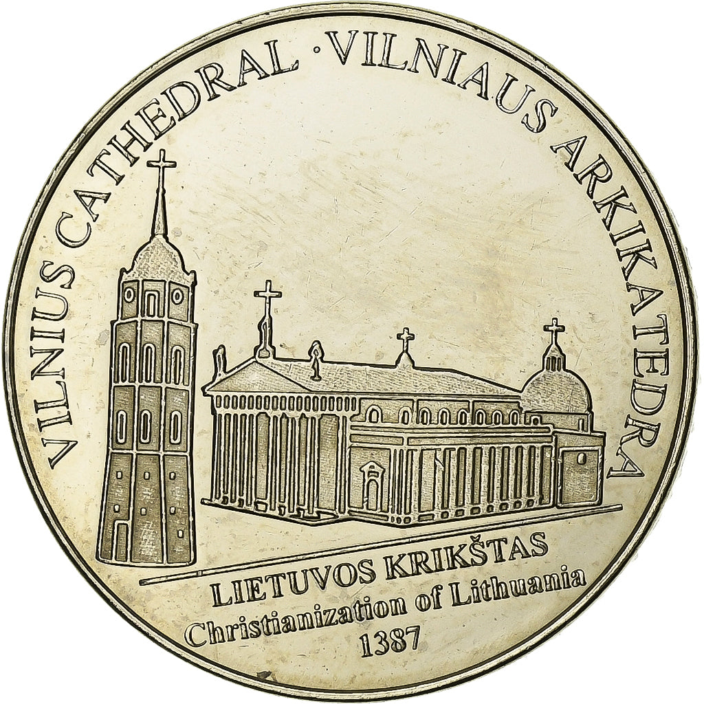 Lituania, ficha, Kolekcine Moneta, Cupronickel, Vilnius Cathedral, SPL-