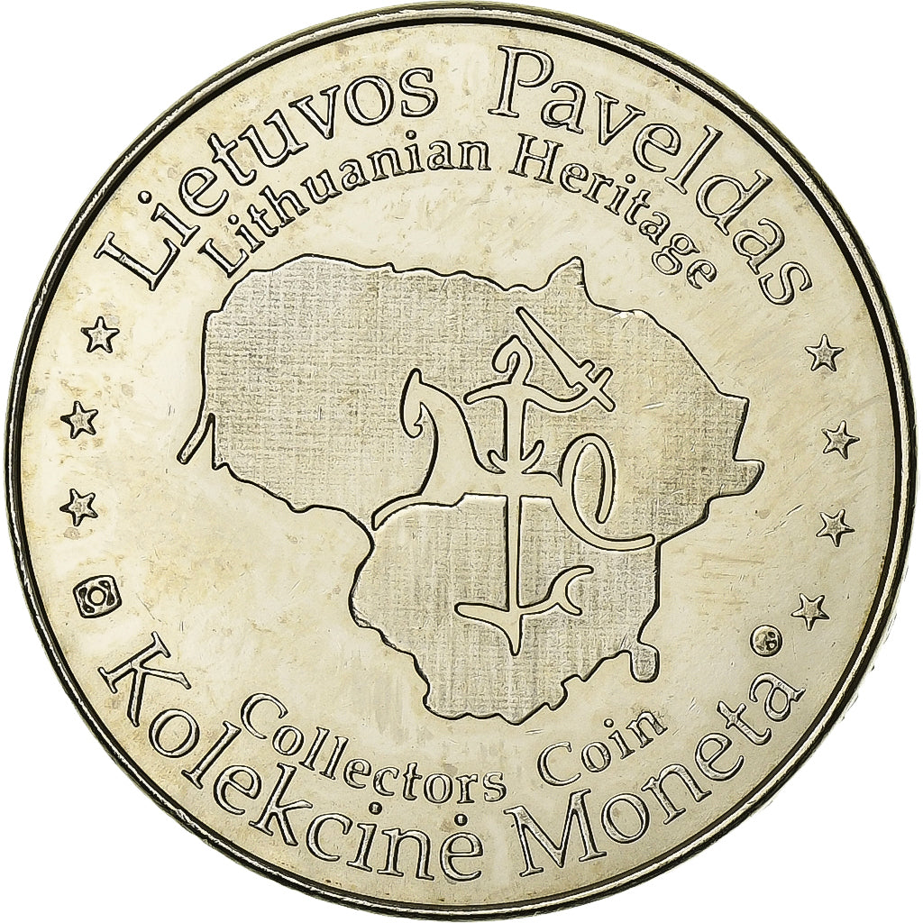 Lituania, ficha, Kolekcine Moneta, Cupronickel, Vilnius Cathedral, SPL-