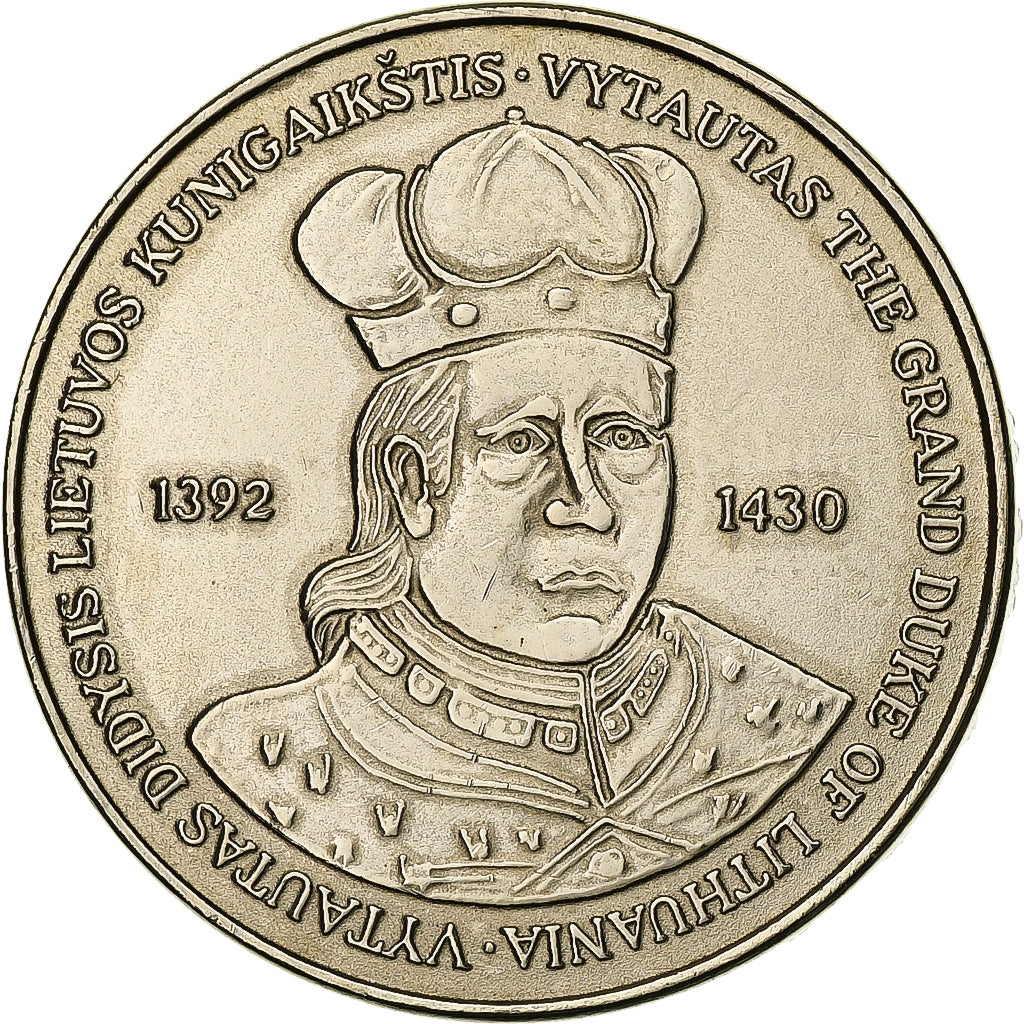 Lituania, zeton, Kolekcine Moneta, Cupronickel, Vytautas Didysis, EBC