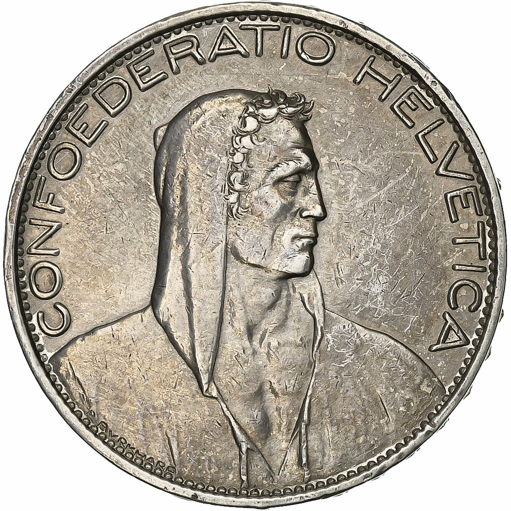 Switzerland, 5 Francs, 1925, Bern, Silver, EF(40-45)