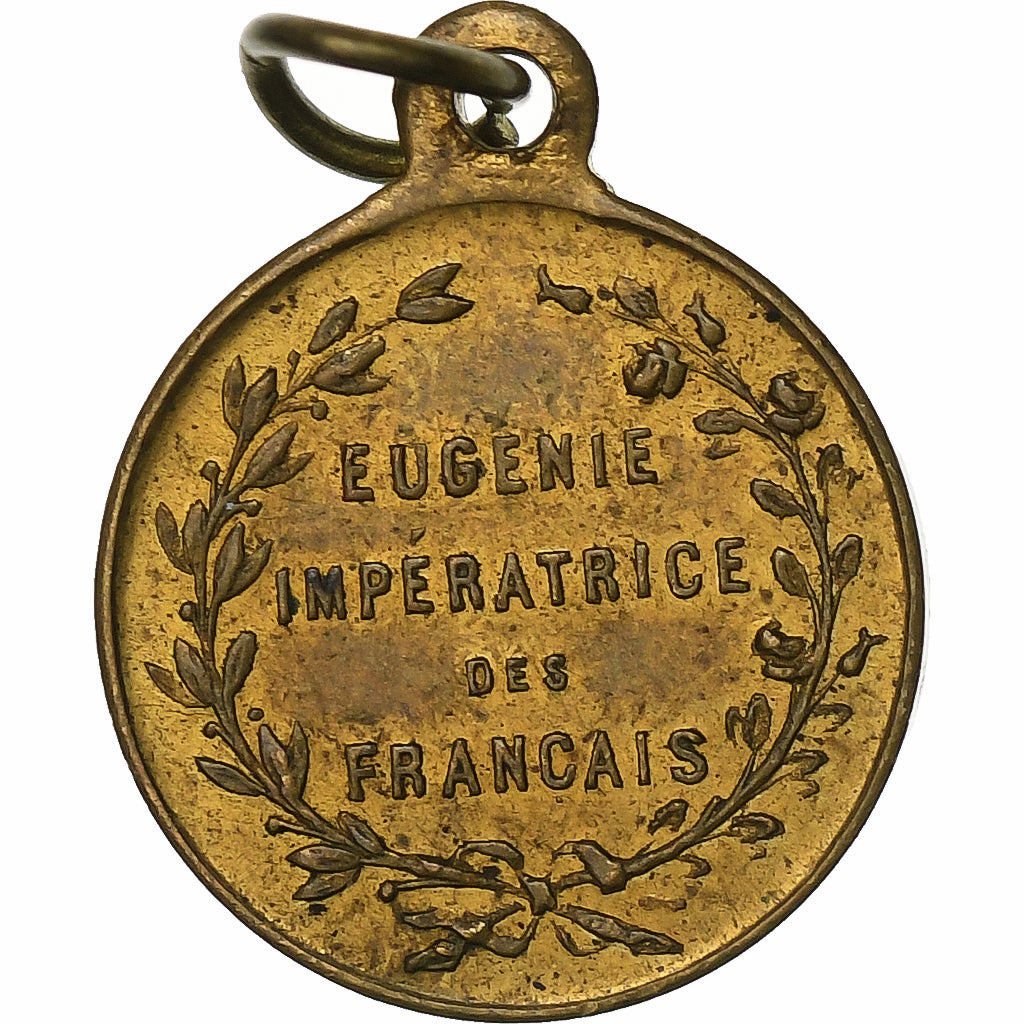 France, Médaille, Eugénie Impératrice, Laiton, TTB+, Trotin