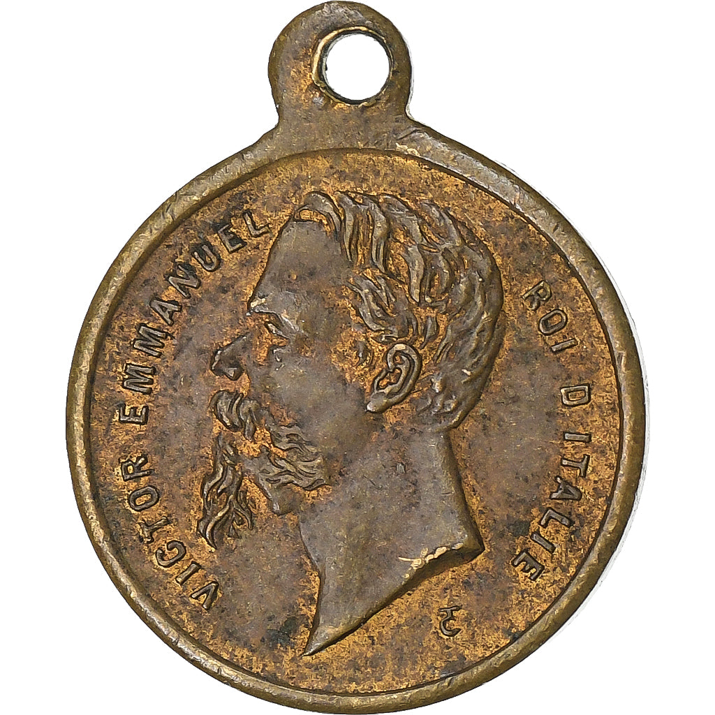 Francia, medaglia, Victor Emmanuel, Victoire de Solférino, 1859, Ottone, BB