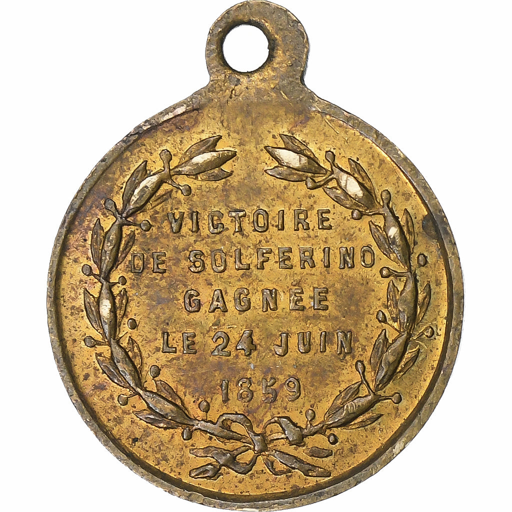 Francia, medaglia, Victor Emmanuel, Victoire de Solférino, 1859, Ottone, BB