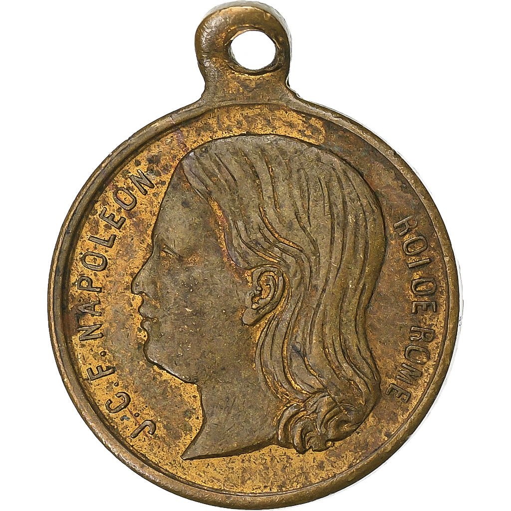 Italie, Médaille, Inauguration de la Place du Roi de Rome, 1867, Laiton, TTB