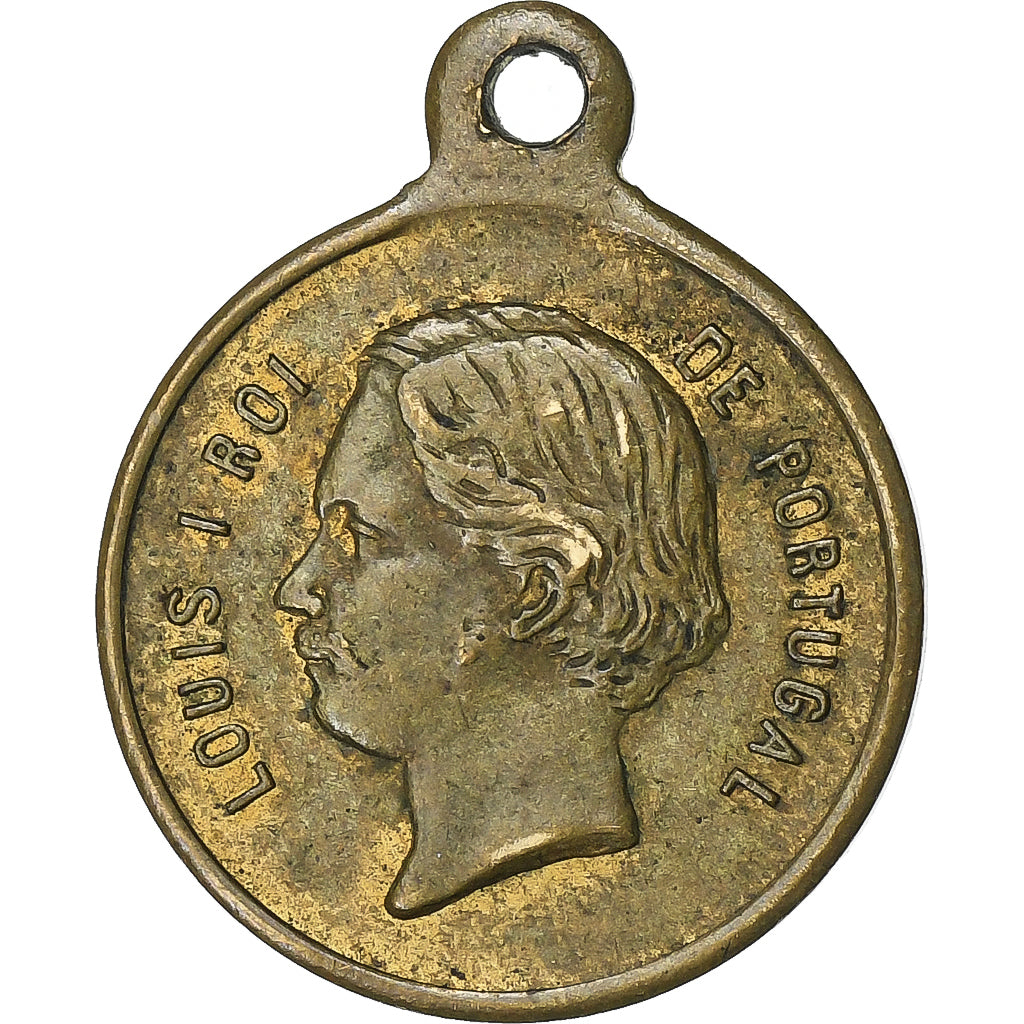 France, Medal, Visite du Roi Louis I du Portugal à l'Exposition Universelle de
