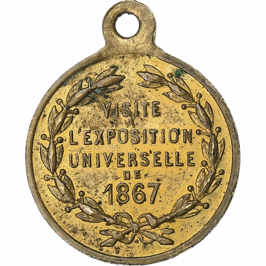 France, Medal, Visite du Roi Louis I du Portugal à l'Exposition Universelle de