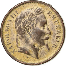 France, Médaille, Napoléon III, Empereur, 1867, Copper covered Cardboard, TTB