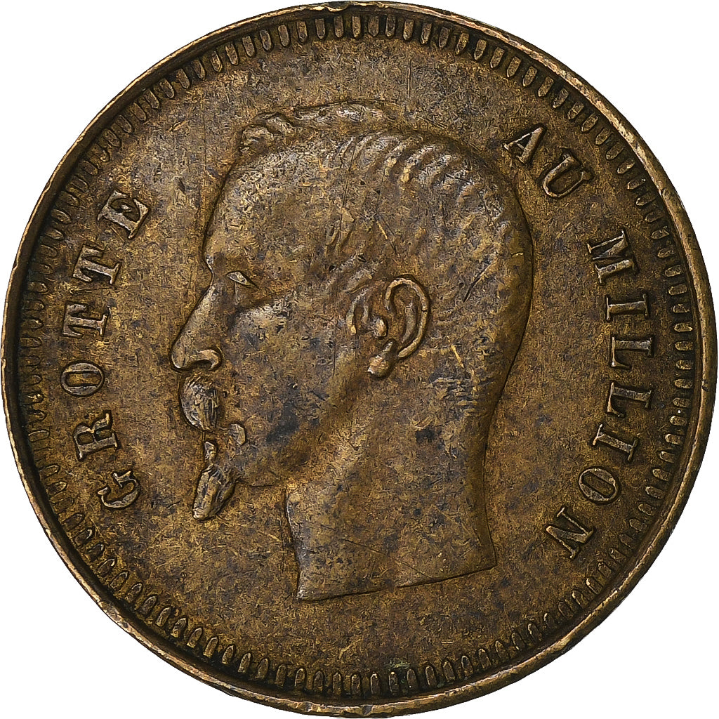 Frankrijk, Token, Napoléon III, Jeu, La Grotte au Million, Tin, ZF