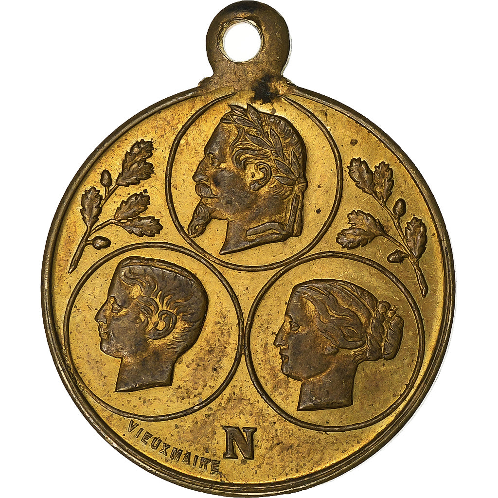Francia, medalla, Fête d'Orléans, Visite de la Famille Impériale, 1868