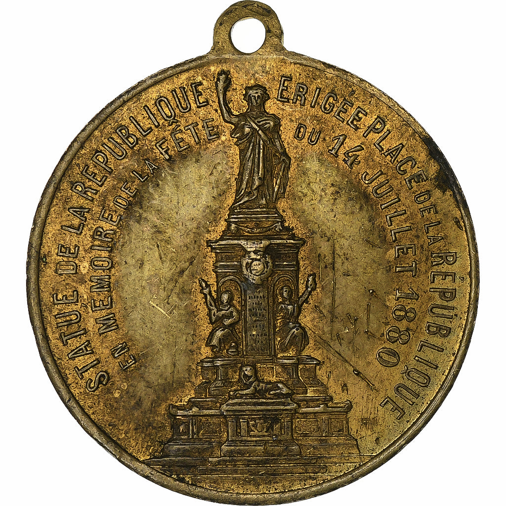 Frankrijk, Medaille, Fête Nationale, Distribution des Drapeaux par Jules