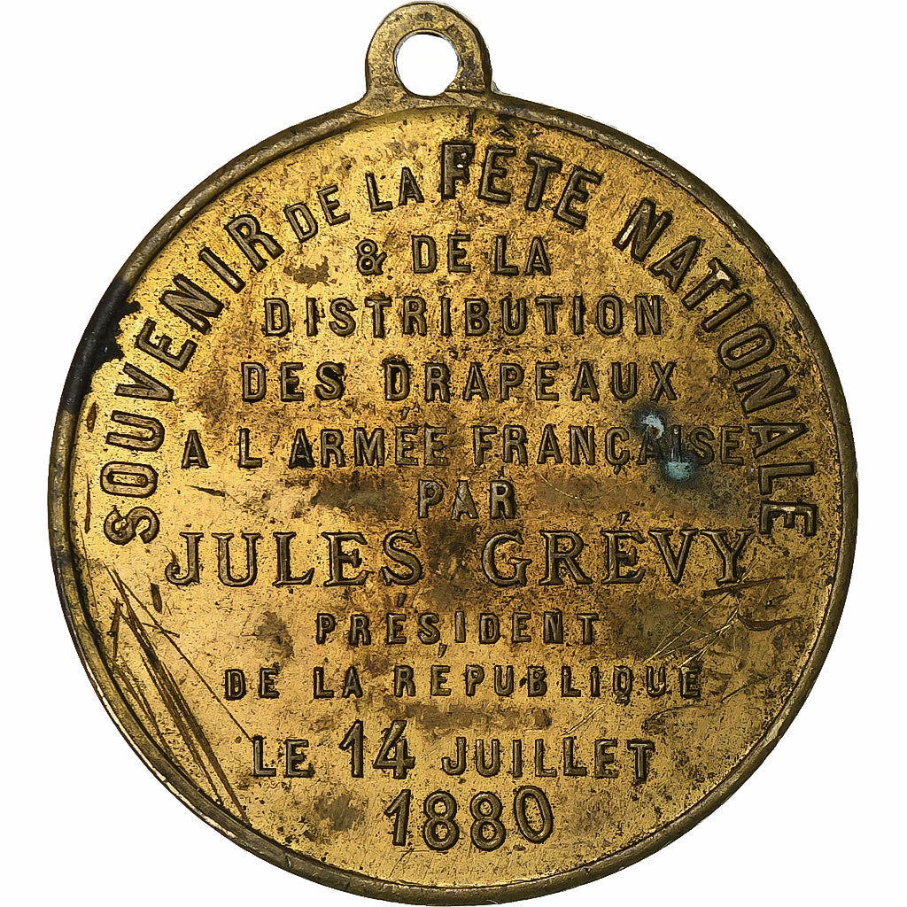 Frankrijk, Medaille, Fête Nationale, Distribution des Drapeaux par Jules