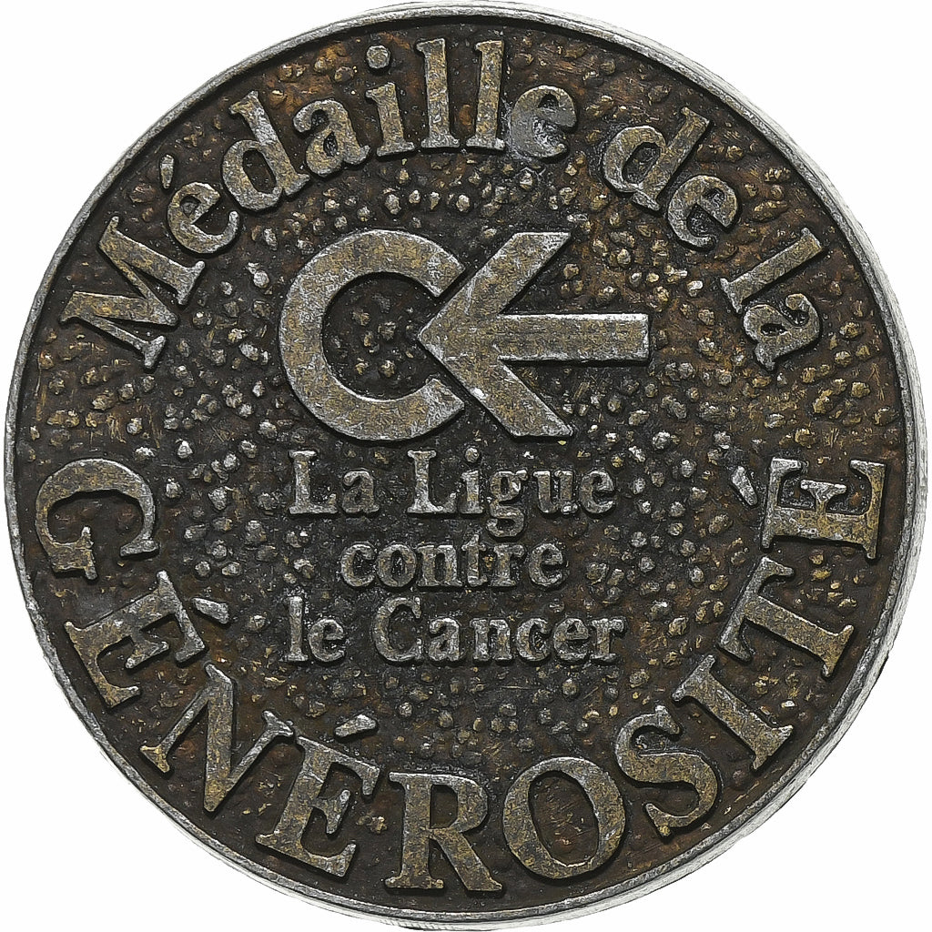 Frankrijk, Medaille, French Fifth Republic, Ligue contre le Cancer, Métal, ZF