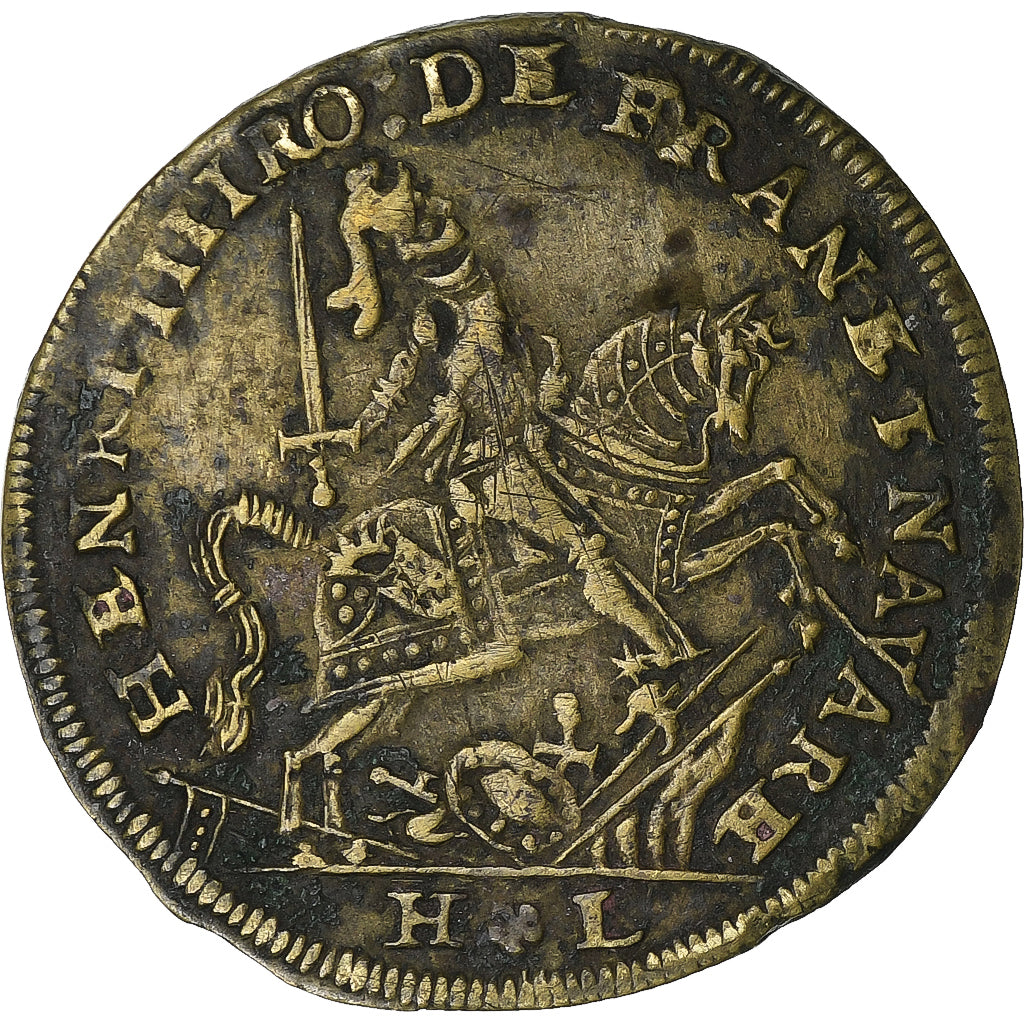 France, Token, Henri IV Le Grand, 1610, Brass, EF(40-45)