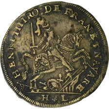 Francia, zeton, Henri IV Le Grand, 1610, Latón, MBC
