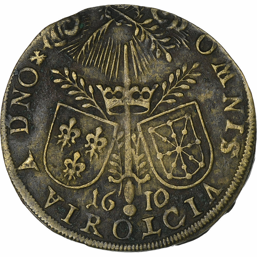 France, Token, Henri IV Le Grand, 1610, Brass, EF(40-45)