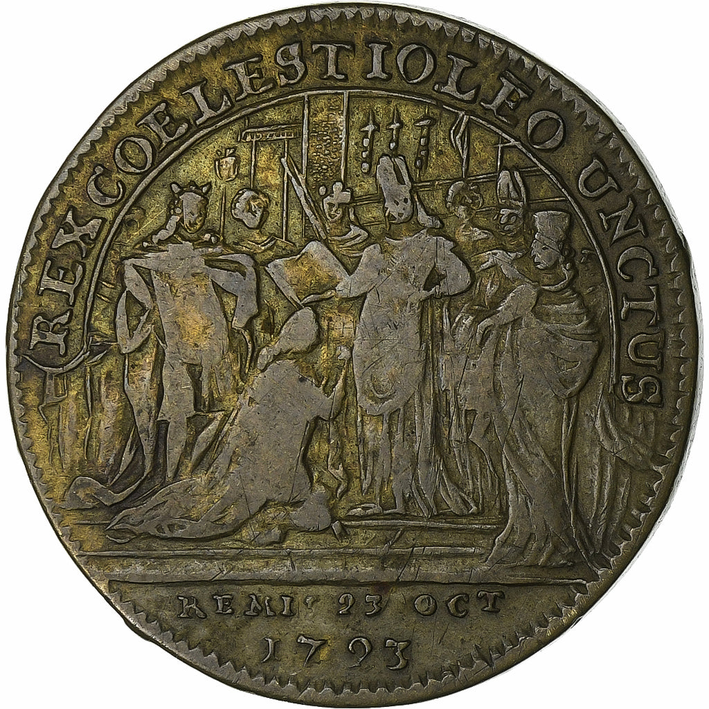 Francia, ficha, Sacre de Louis XV à Reims, 1723, Ottone, B+, Feuardent:7894