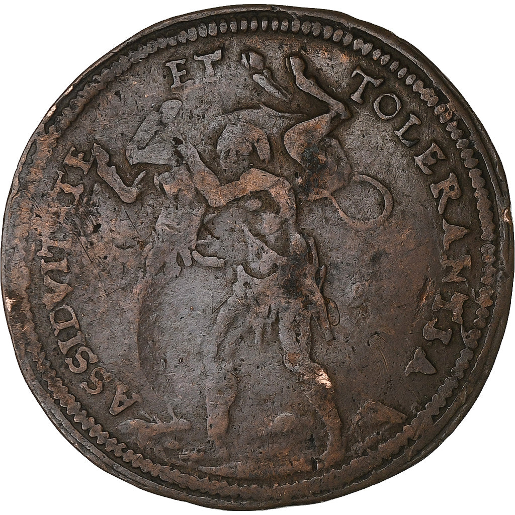 Deutschland, betaalpenning, Louis XIV, Nuremberg, Wolf. Laufer, Kupfer