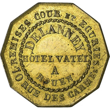 França, Token, Delanney, Hôtel Vatel, Rouen, Latão, AU(50-53)