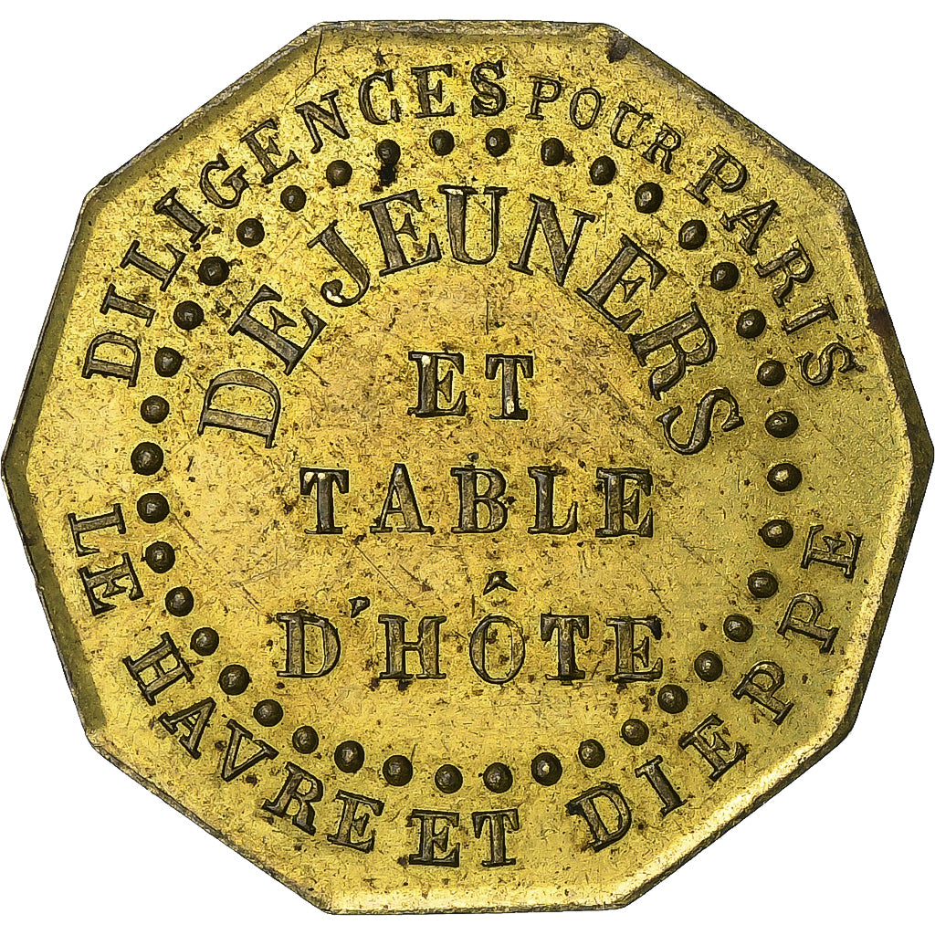 França, Token, Delanney, Hôtel Vatel, Rouen, Latão, AU(50-53)