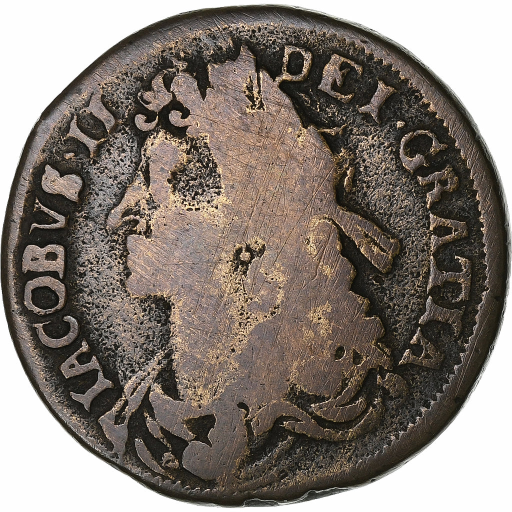 Zjednoczone Królestwo Wielkiej Brytanii, Token, Jacques II, 1688, Brązowy