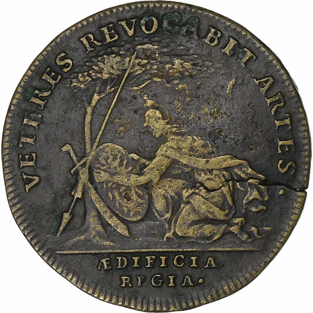 Frankrijk, Token, Louis XIV, Bâtiments du Roi, Tin, FR, Feuardent:3059