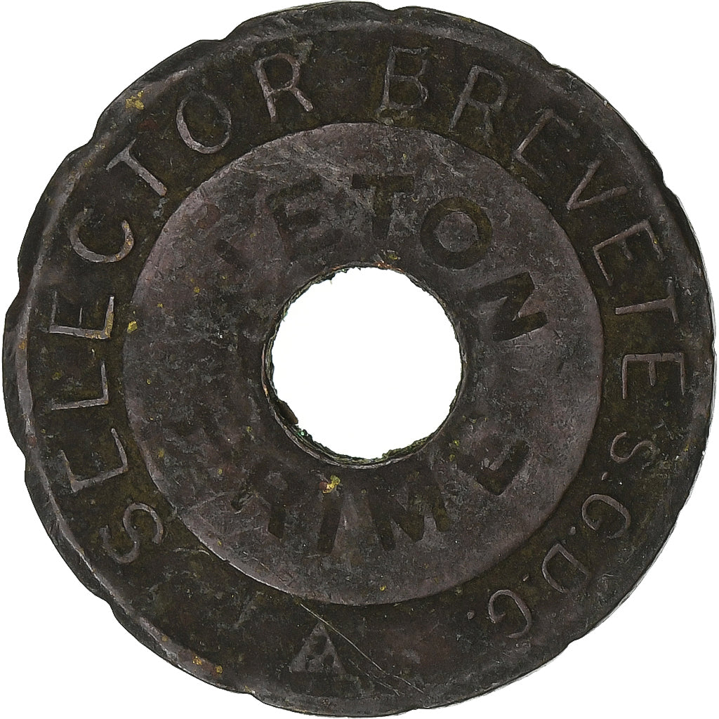 Francja, Token, Prime, Selector Brevete, Miedź, VF(20-25)