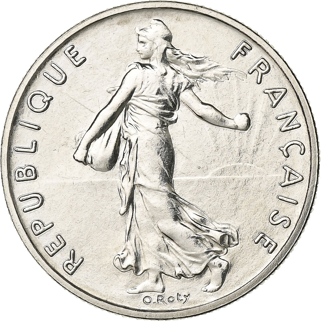 Francia, 1/2 Franc, Semeuse, 1980, Monnaie de Paris, Nichel, FDC