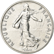 Francia, 1/2 Franc, Semeuse, 1980, Monnaie de Paris, Nichel, FDC