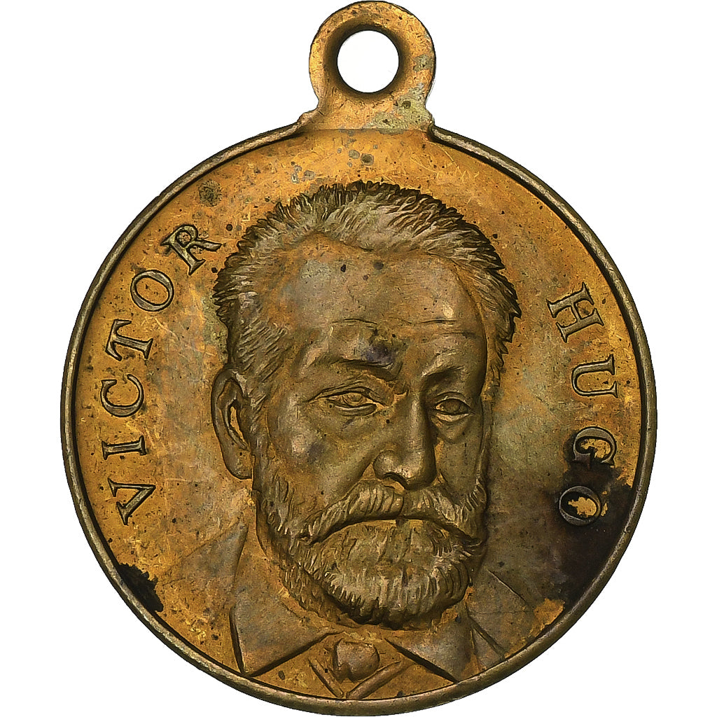 France, Médaille, Souvenir de Victor Hugo, 1885, Laiton, TTB+