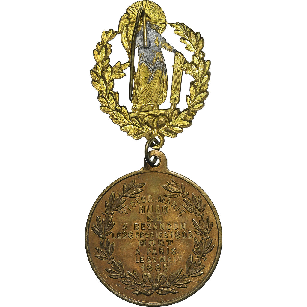 Francia, medaglia, Mort de Victor Hugo, 1885, Ottone, BB
