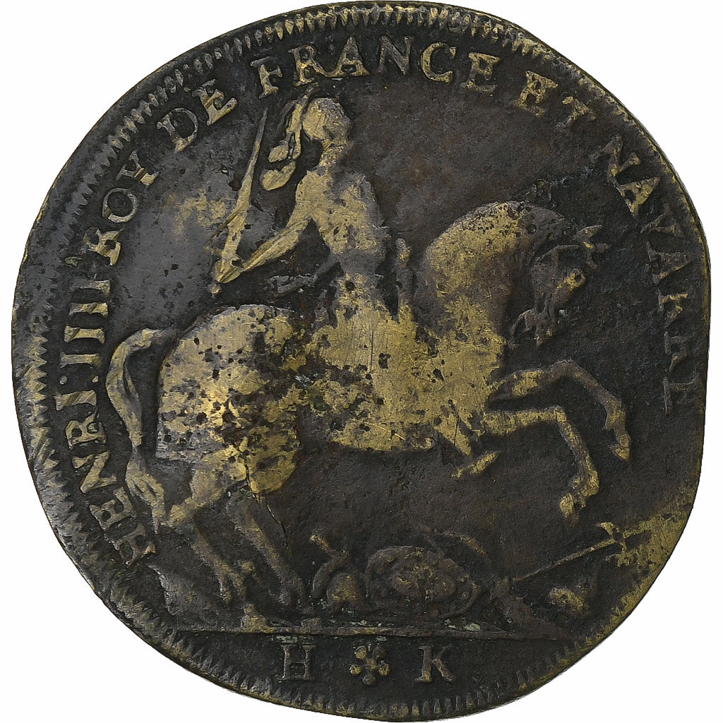 França, Token, Henrique IV, 1606, Latão, Hans Krauwinckel, Nuremberg