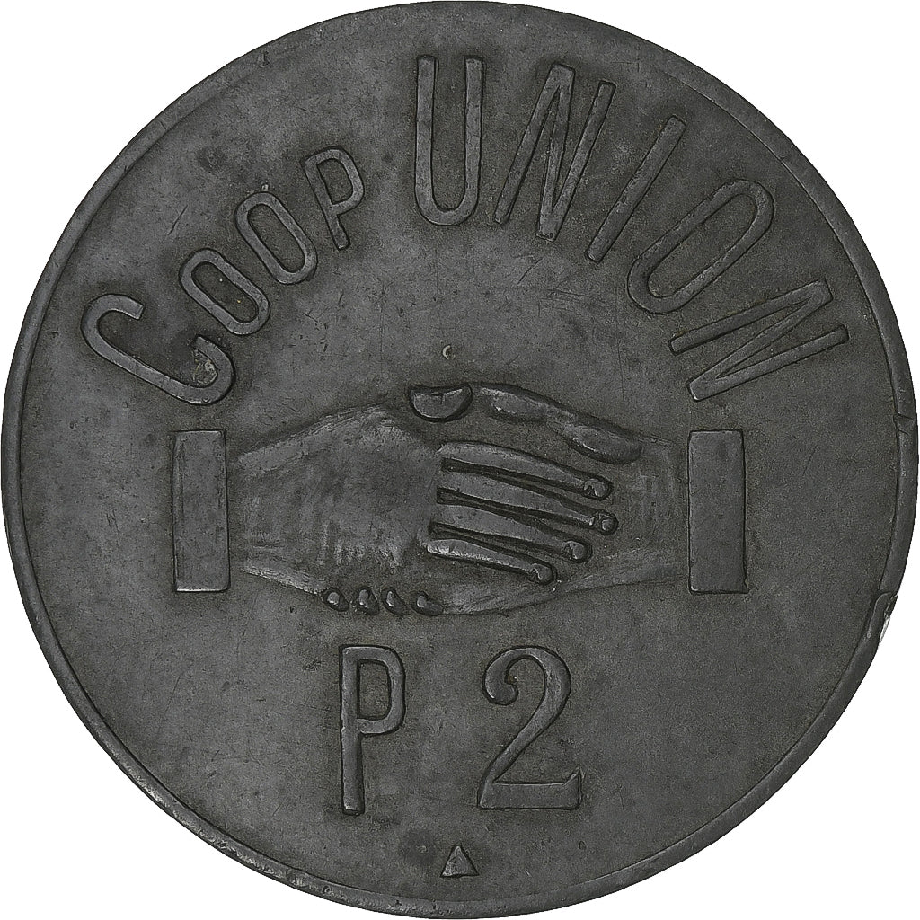 Frankrijk, Token, Equeurdreuville, Coop. Union, Zinc, Hans Krauwinckel, ZF+