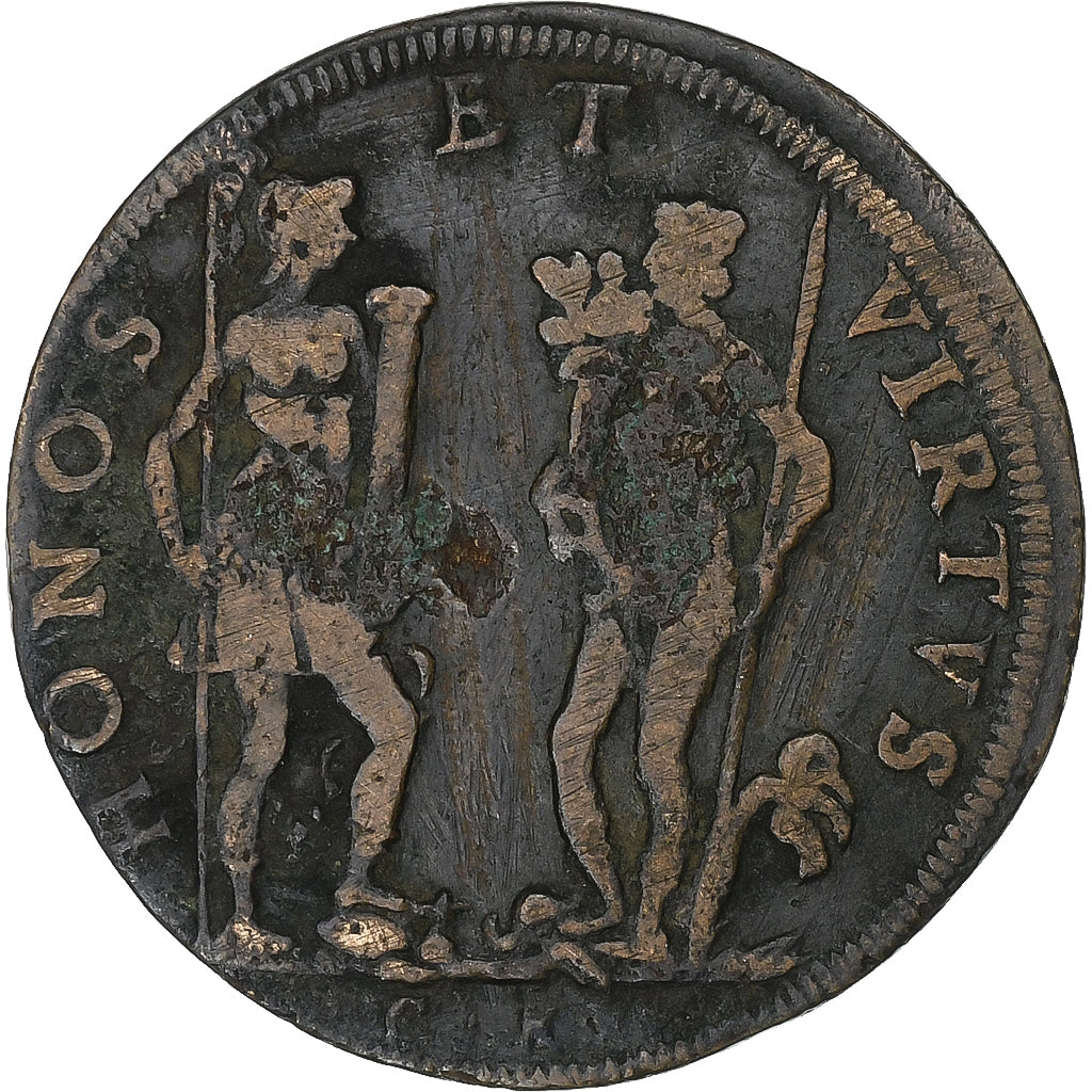 France, Jeton, Mars et Mercure, Laiton, TB+, Nuremberg