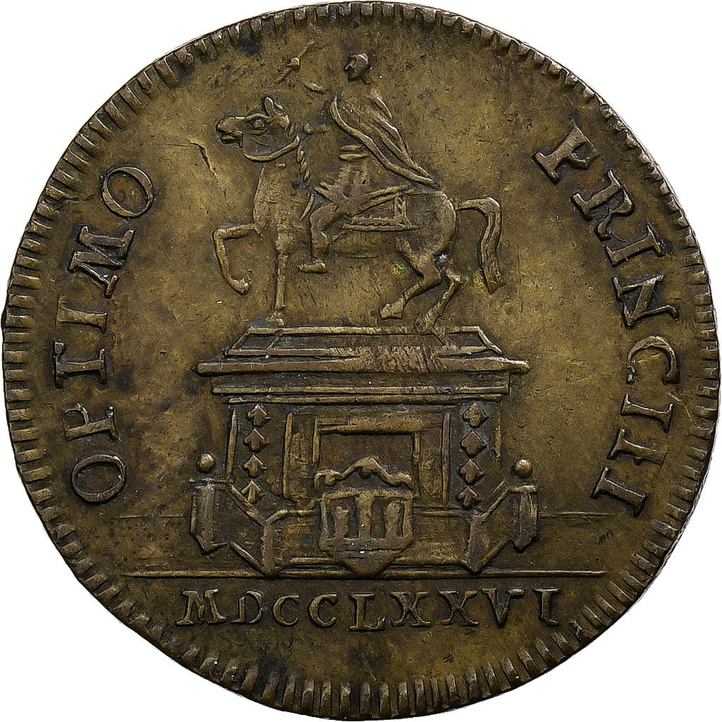 France, Token, Louis XVI, Optimo Principi, 1776, Brass, EF(40-45)