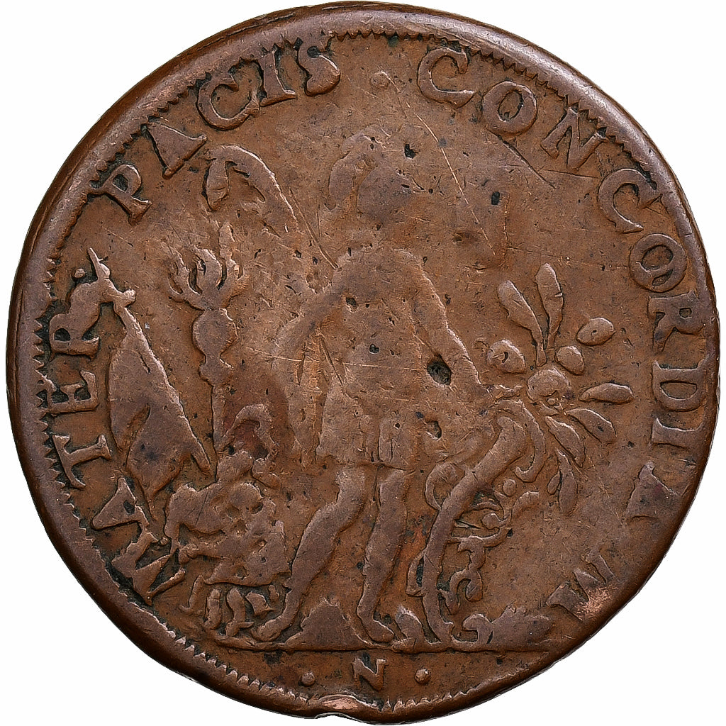 France, Token, Henri III, Jeton de Nuremberg, 1587, Copper, VF(20-25)