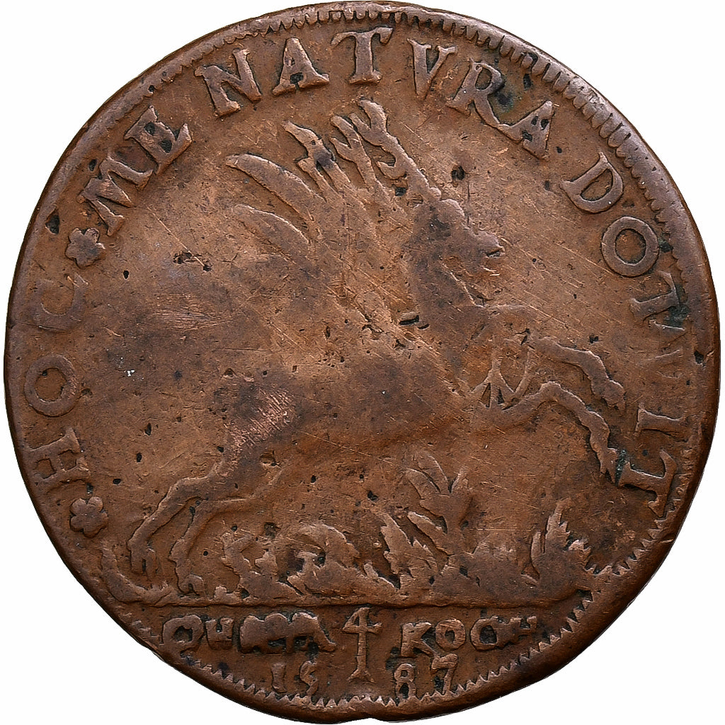 France, Token, Henri III, Jeton de Nuremberg, 1587, Copper, VF(20-25)