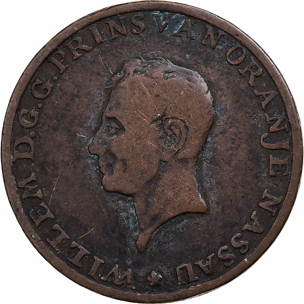Holandia, Token, Willem I, Prince d'Orange, 1814, Miedź, VF(20-25)