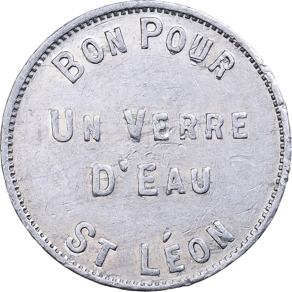 Quebec, Token, Bon pour un Verre d'Eau Saint Léon, Aluminum, AU(50-53)
