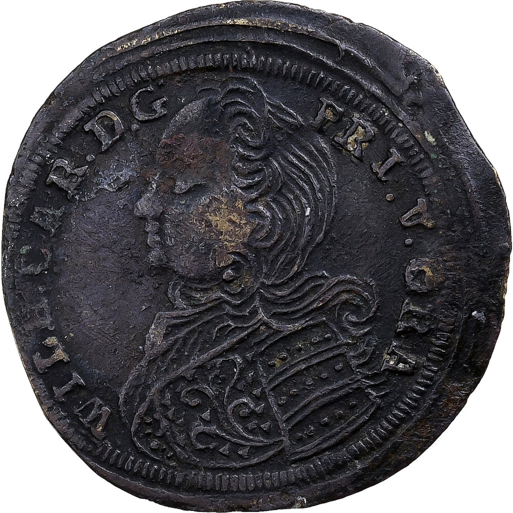 Netherlands, Token, Guillaume d'Orange, Nassau, Brass, VF(20-25)