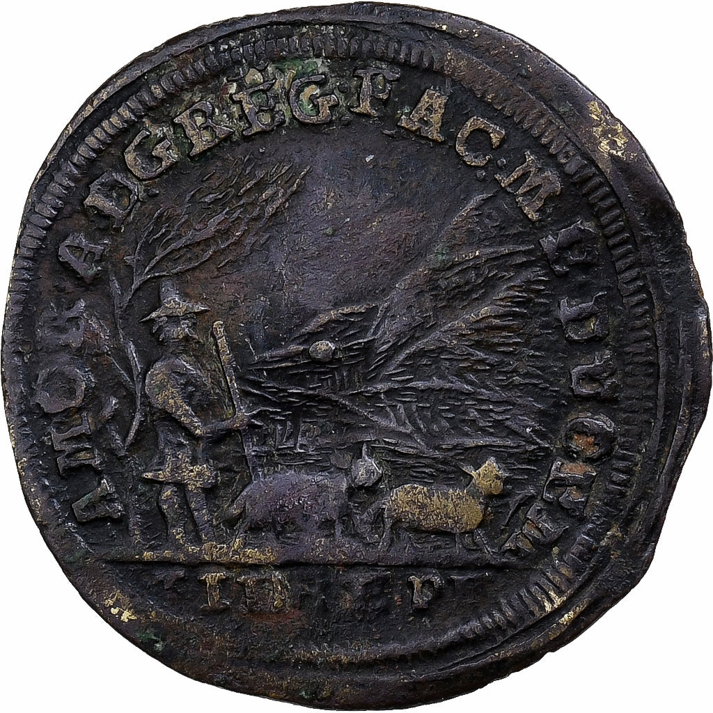 Netherlands, Token, Guillaume d'Orange, Nassau, Brass, VF(20-25)