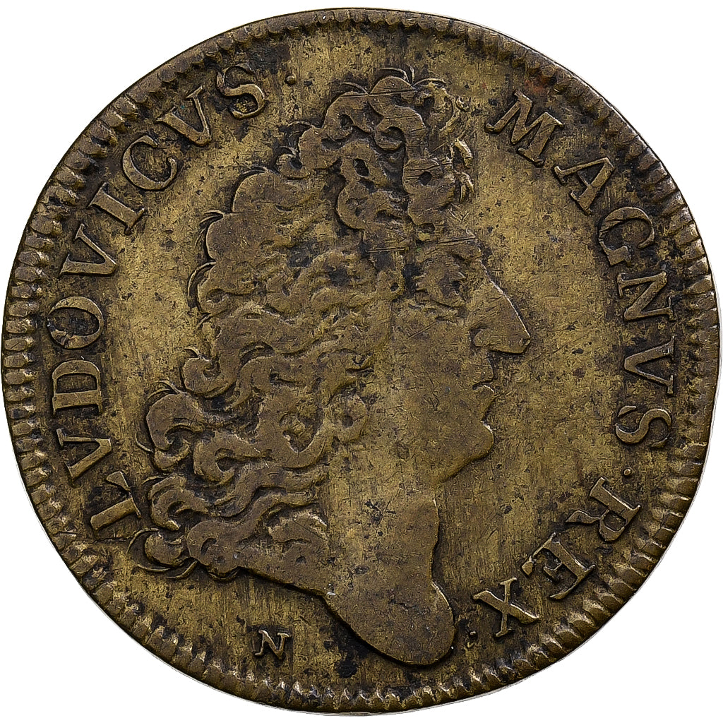 Francia, ficha, Louis XIV, Fert Unus Onus, Rame, MB