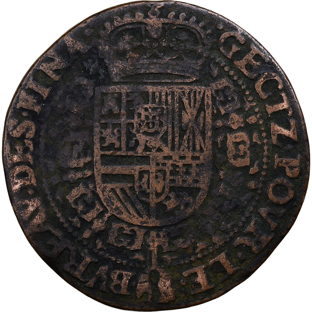 Belgia, Token, Philippe IV, Anvers, Bureau des Finances, 1641, Miedź, VF(20-25)
