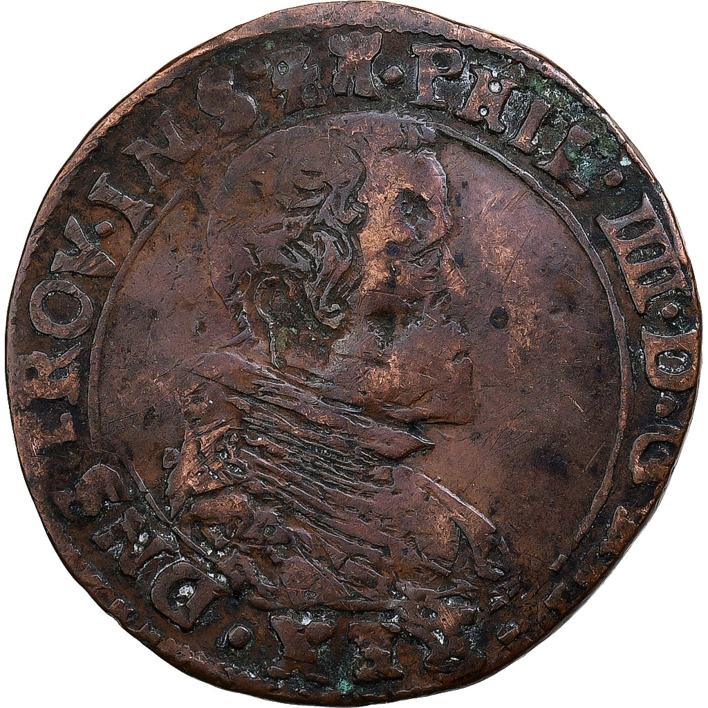 Spanish Netherlands, Token, Philippe IV, Etats de Lille, 163[-], Copper