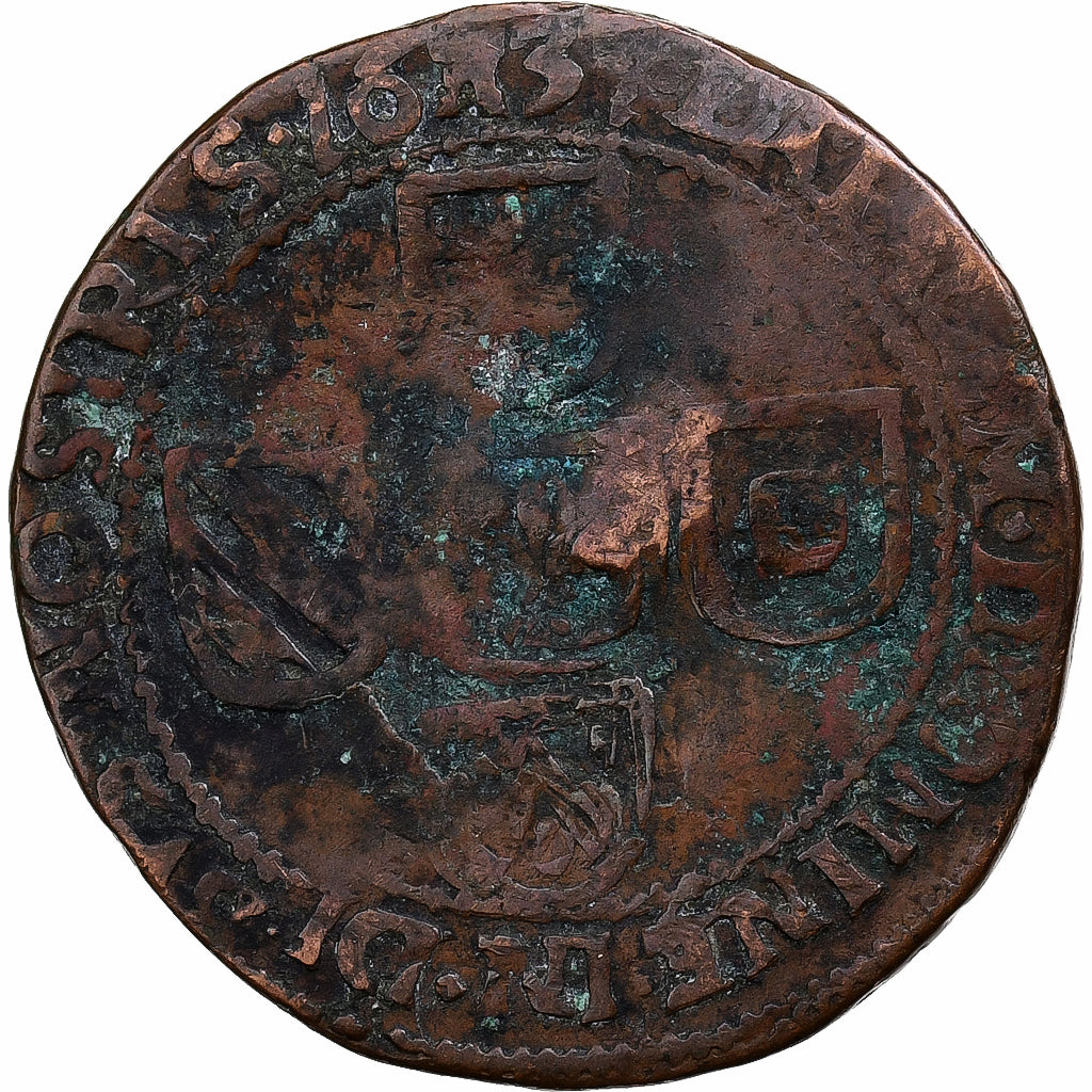 Spanish Netherlands, Token, Philippe IV, Etats de Lille, 163[-], Copper
